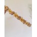 Булчинска диадема с кристали Сваровски в златно и опушено светло лила серия Mademoiselle Coco by Rosie